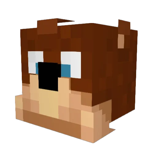 SteveLAD Minecraft avatar head, 3D render