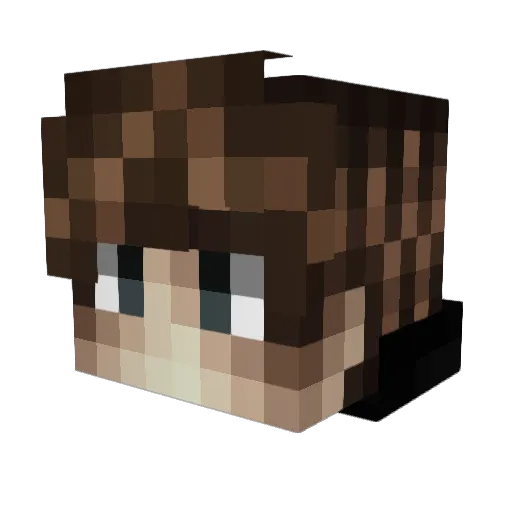 SteveLucas Minecraft avatar head, 3D render