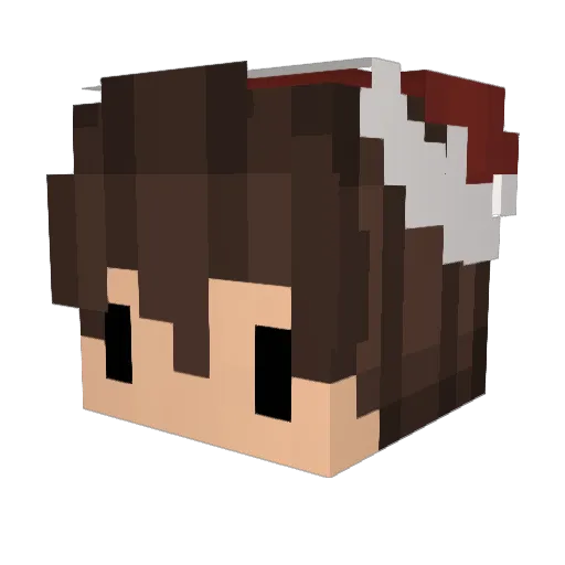 SteveMagBW Minecraft avatar head, 3D render