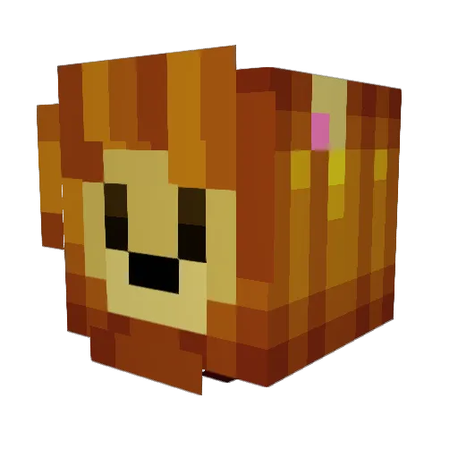 SteveManticore Minecraft avatar head, 3D render