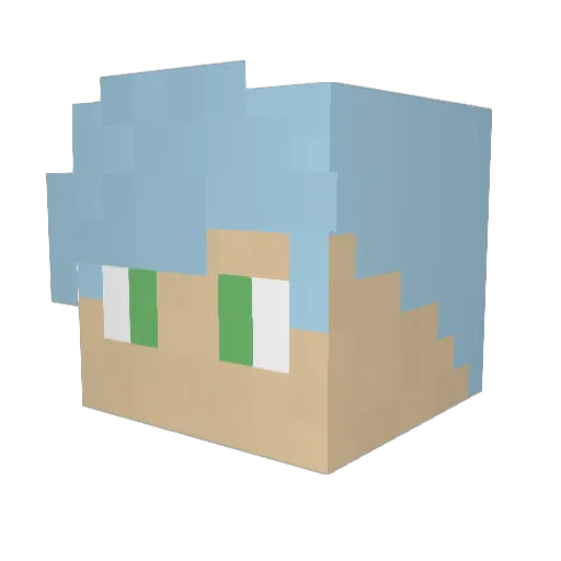 SteveMartinCN Minecraft avatar head, 3D render