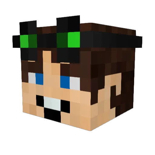 SteveRiley Minecraft avatar head, 3D render