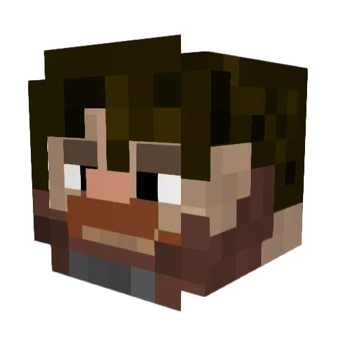 SteveS104 Minecraft avatar head, 3D render