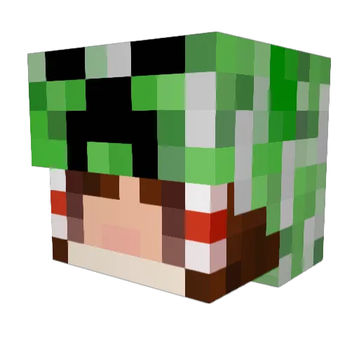 Steve_0628 Minecraft avatar head, 3D render