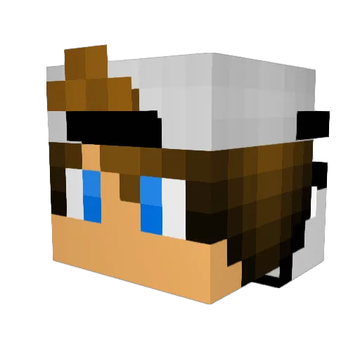 Steve_420 Minecraft avatar head, 3D render