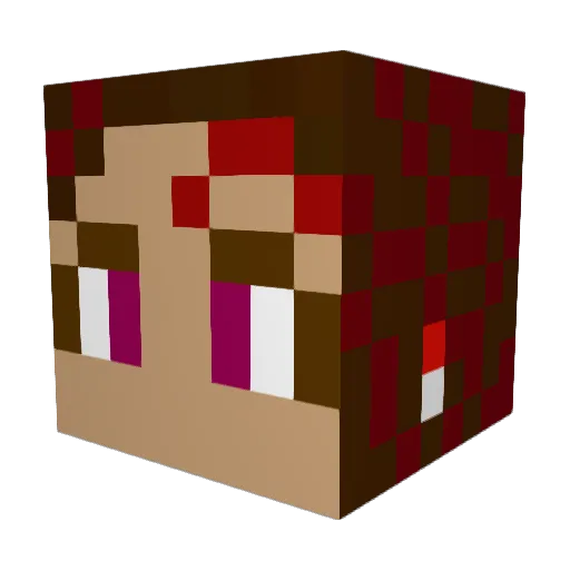 Steve_71 Minecraft avatar head, 3D render
