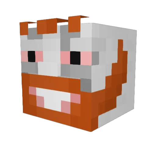 Steve_G33 Minecraft avatar head, 3D render