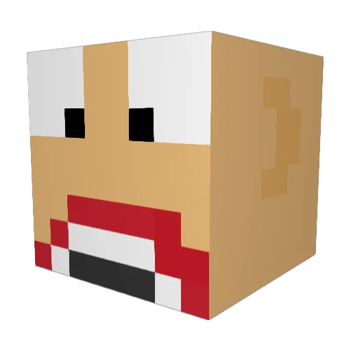 Steve_Miller Minecraft avatar head, 3D render