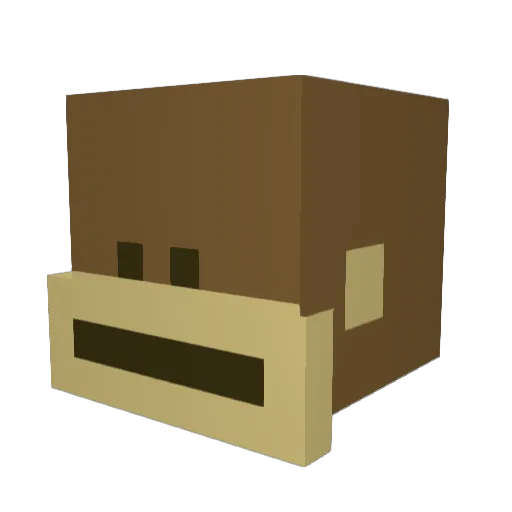 Steve_Monnot Minecraft avatar head, 3D render