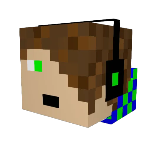 Steve_O0987 Minecraft avatar head, 3D render