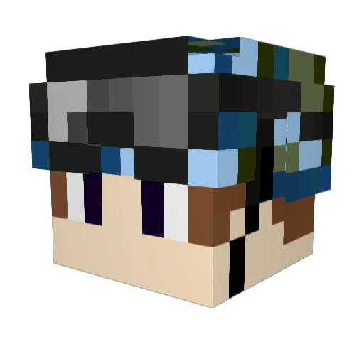 Steve_Ranger Minecraft avatar head, 3D render
