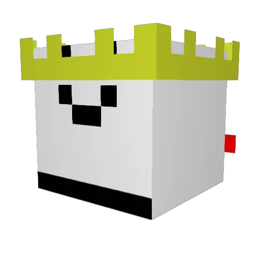 Steveass Minecraft avatar head, 3D render