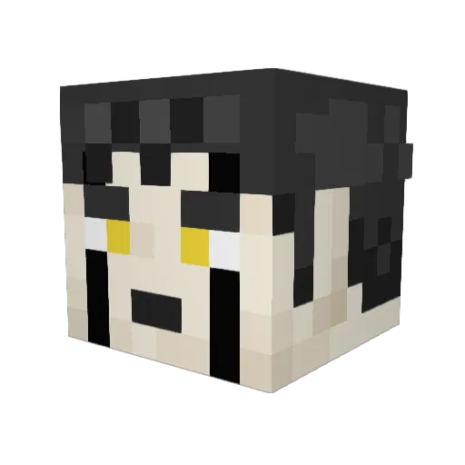 Stevebang Minecraft avatar head, 3D render