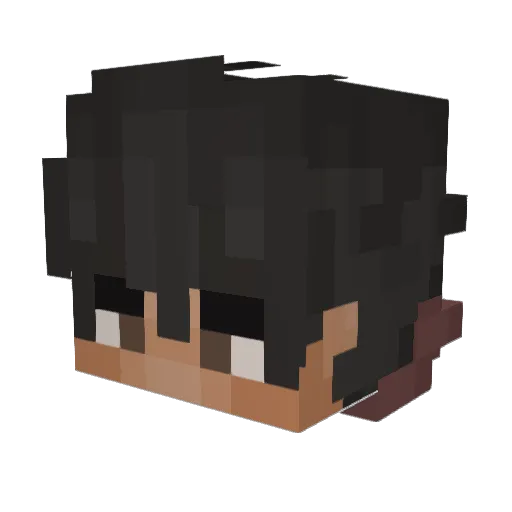 Stevebeyd Minecraft avatar head, 3D render
