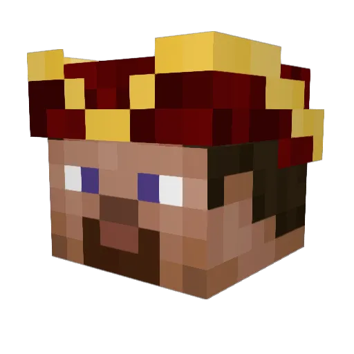 Steveiscrazy Minecraft avatar head, 3D render