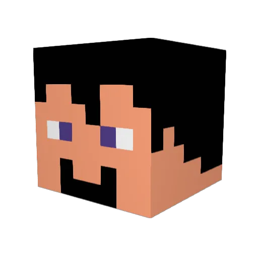 Steven24 Minecraft avatar head, 3D render