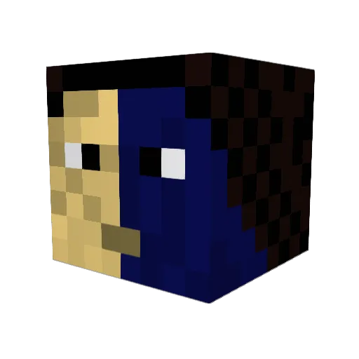 Steven9900 Minecraft avatar head, 3D render