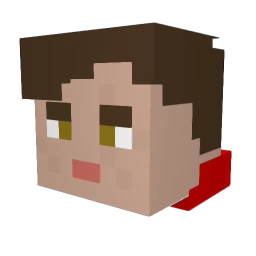 StevenDaze Minecraft avatar head, 3D render