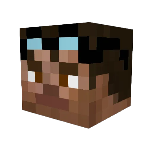 StevenMCS Minecraft avatar head, 3D render