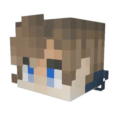 StevenPaulDark Minecraft avatar head, 3D render