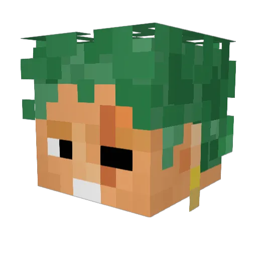 Stevenwonton Minecraft avatar head, 3D render