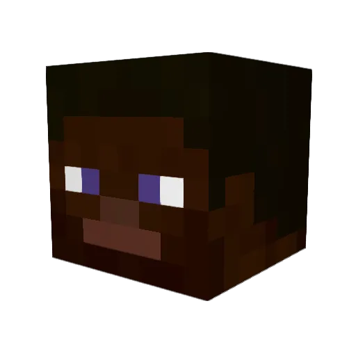 StevevonAdmit Minecraft avatar head, 3D render