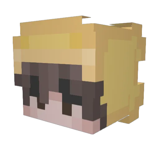 Stevex888 Minecraft avatar head, 3D render