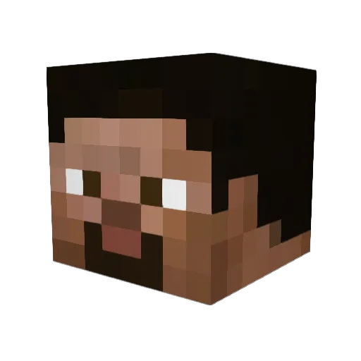 Stevezero1 Minecraft avatar head, 3D render