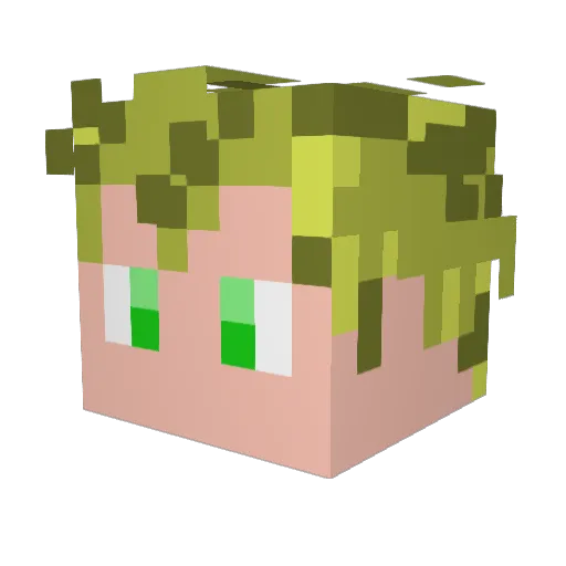 Stevi05_HD Minecraft avatar head, 3D render