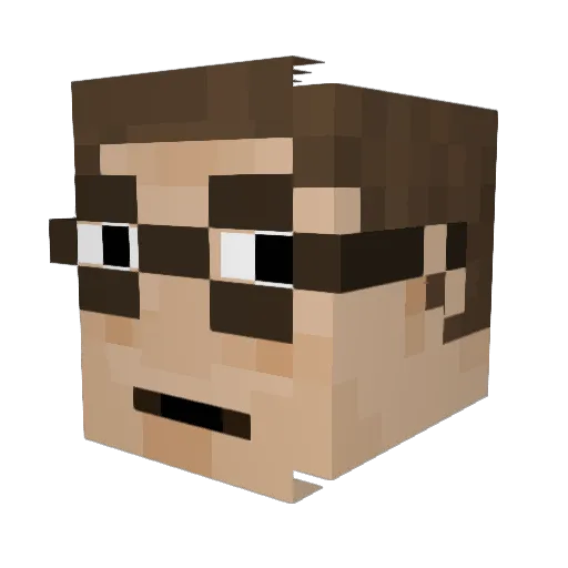 SteviaHero Minecraft avatar head, 3D render