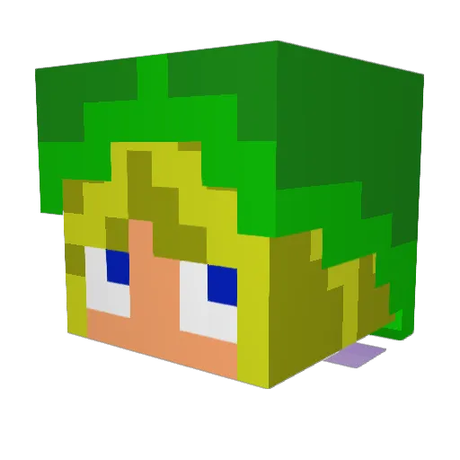 Steviesnap Minecraft avatar head, 3D render