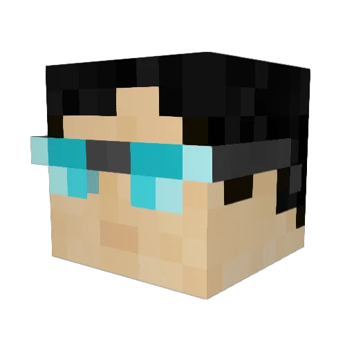 SteviusBlockius Minecraft avatar head, 3D render
