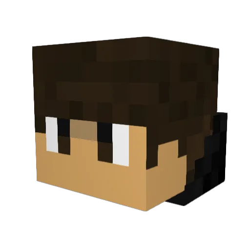 Stevo31 Minecraft avatar head, 3D render