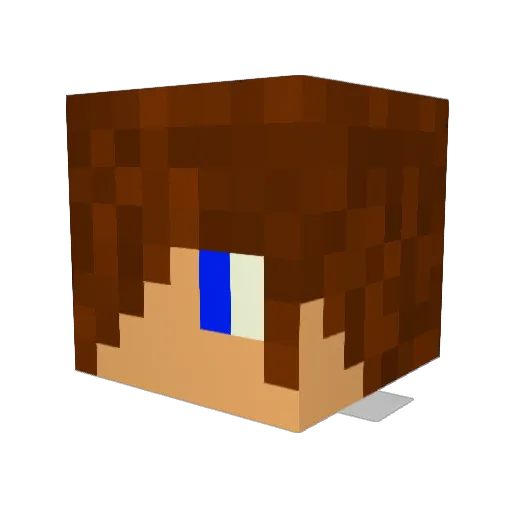 Stevo596 Minecraft avatar head, 3D render