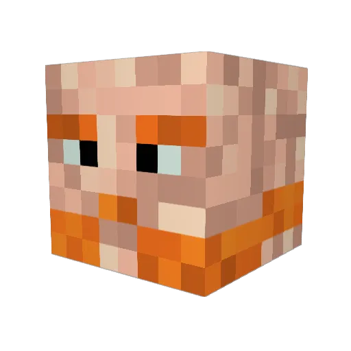 StevoSupremo19 Minecraft avatar head, 3D render
