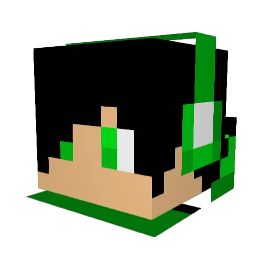 StevoTheMadMan Minecraft avatar head, 3D render