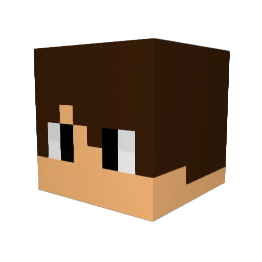 Stevohen Minecraft avatar head, 3D render