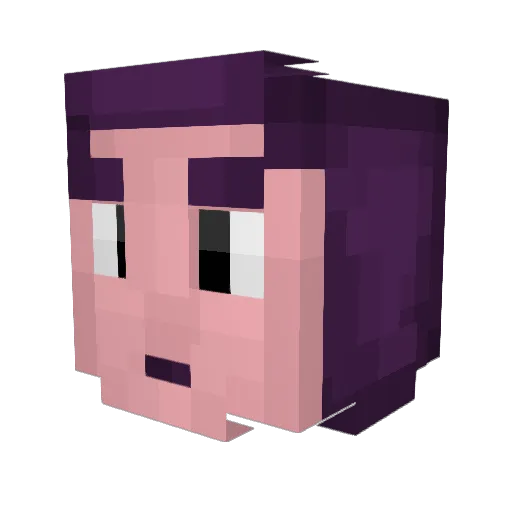 Stevonnie Minecraft avatar head, 3D render