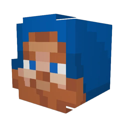 StevusChrist Minecraft avatar head, 3D render
