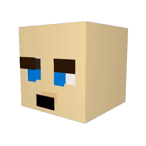 Stevy420 Minecraft avatar head, 3D render