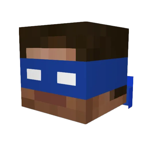 Stewardesse Minecraft avatar head, 3D render
