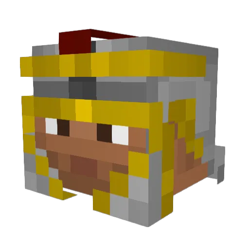 Stewarii Minecraft avatar head, 3D render