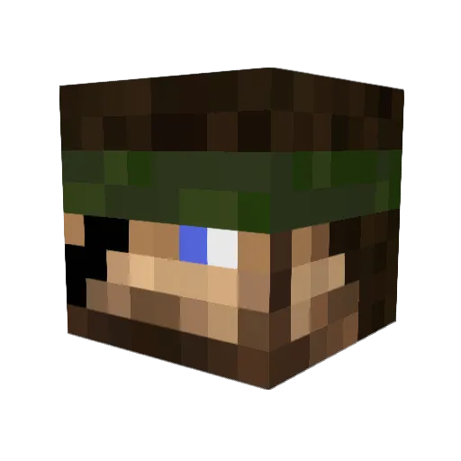 Stewbedale Minecraft avatar head, 3D render