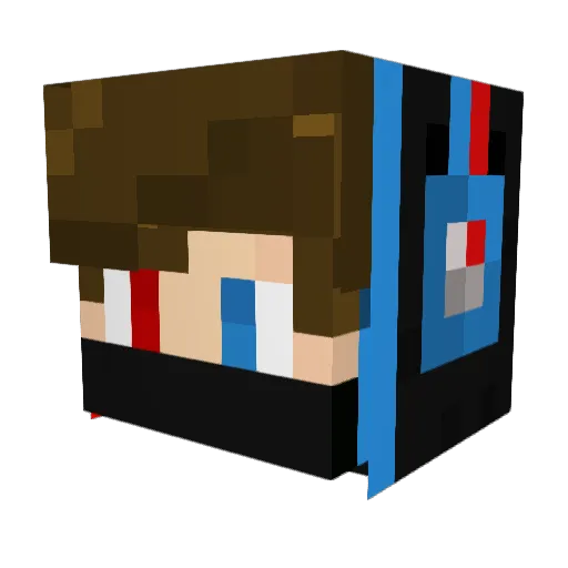 Stewe69 Minecraft avatar head, 3D render