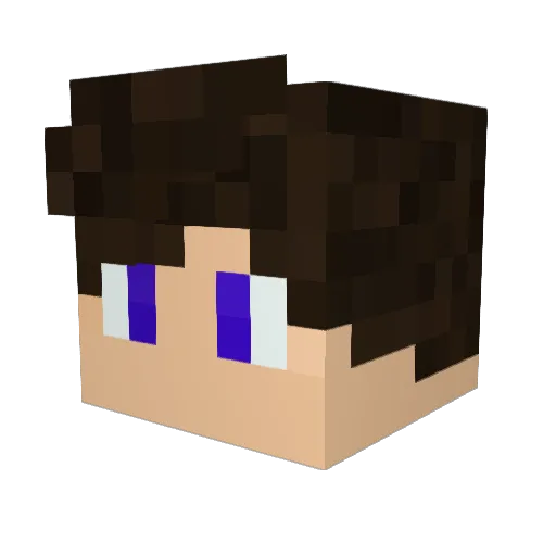 Stewel22 Minecraft avatar head, 3D render