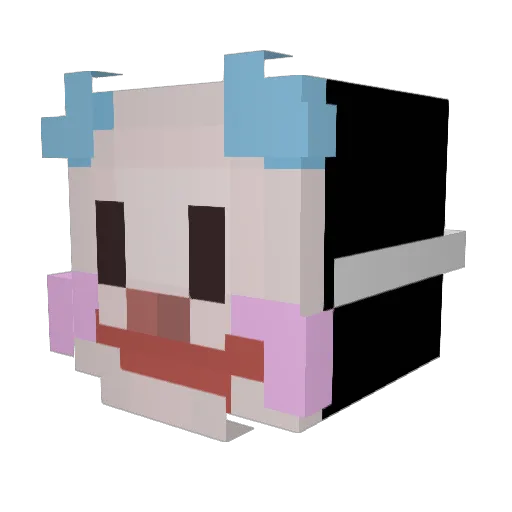 Steww Minecraft avatar head, 3D render