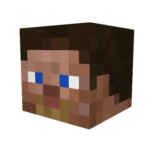 Stexander Minecraft avatar head, 3D render