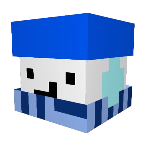 Stexl Minecraft avatar head, 3D render