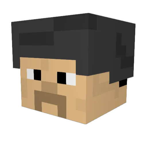 Stgwarrior Minecraft avatar head, 3D render