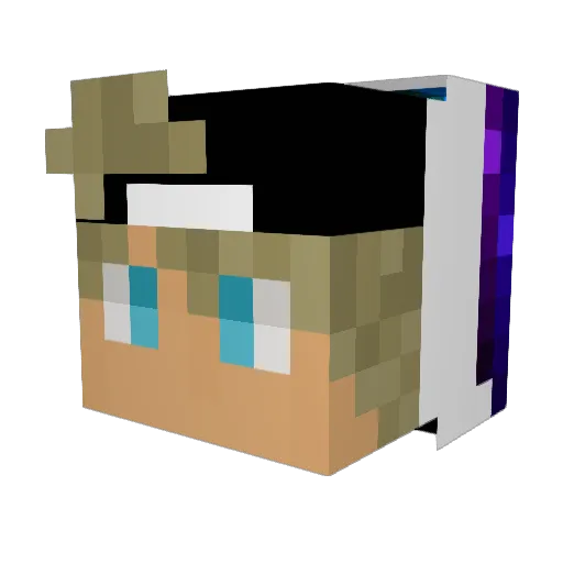 StiI Minecraft avatar head, 3D render